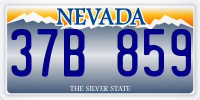 NV license plate 37B859