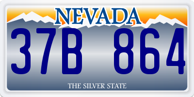NV license plate 37B864