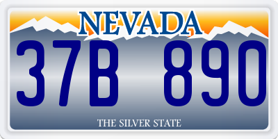 NV license plate 37B890