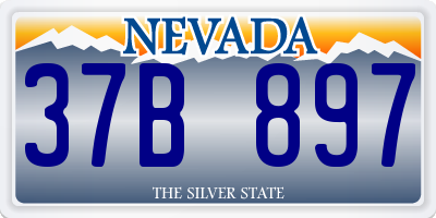 NV license plate 37B897