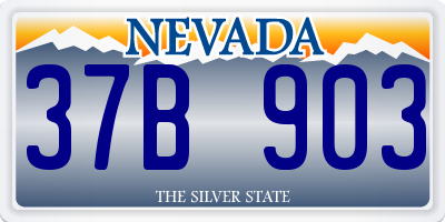NV license plate 37B903
