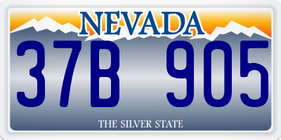 NV license plate 37B905