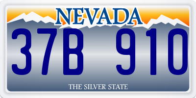NV license plate 37B910