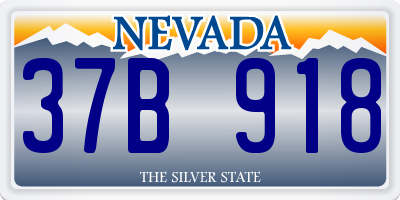 NV license plate 37B918