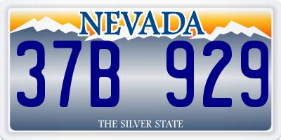 NV license plate 37B929
