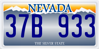 NV license plate 37B933