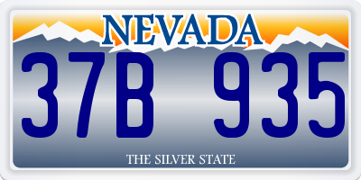 NV license plate 37B935