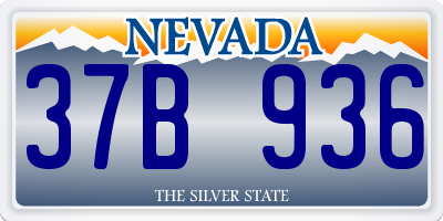 NV license plate 37B936