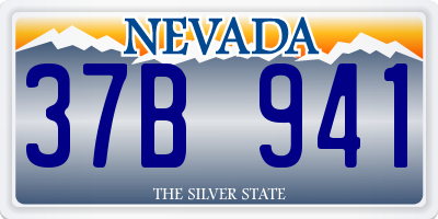 NV license plate 37B941
