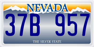 NV license plate 37B957