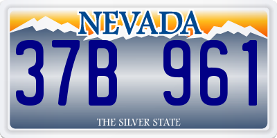 NV license plate 37B961