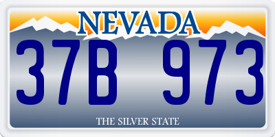 NV license plate 37B973