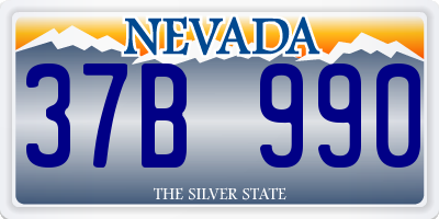 NV license plate 37B990