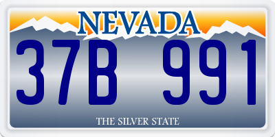 NV license plate 37B991