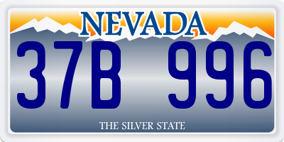NV license plate 37B996