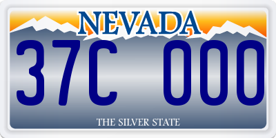 NV license plate 37C000