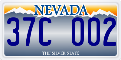 NV license plate 37C002