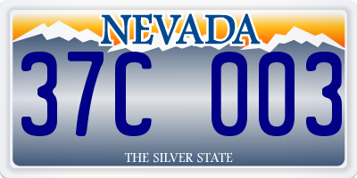 NV license plate 37C003