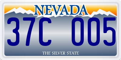 NV license plate 37C005