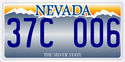 NV license plate 37C006