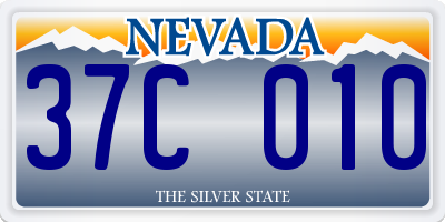 NV license plate 37C010