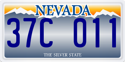 NV license plate 37C011