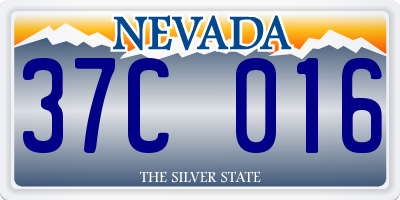 NV license plate 37C016
