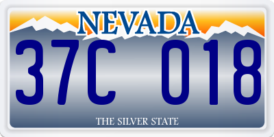 NV license plate 37C018