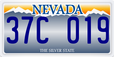 NV license plate 37C019