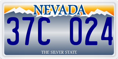 NV license plate 37C024