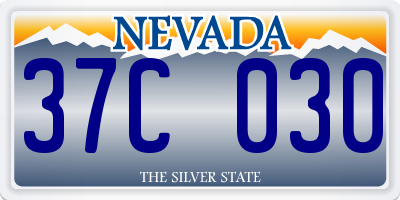 NV license plate 37C030