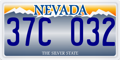 NV license plate 37C032