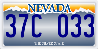NV license plate 37C033