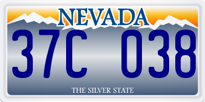 NV license plate 37C038
