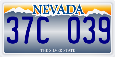 NV license plate 37C039