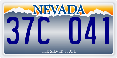 NV license plate 37C041