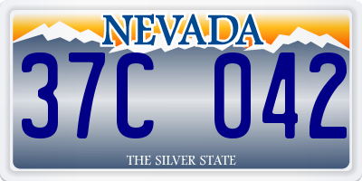NV license plate 37C042