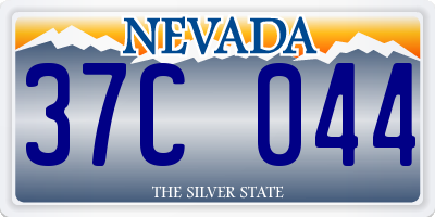 NV license plate 37C044