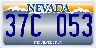 NV license plate 37C053
