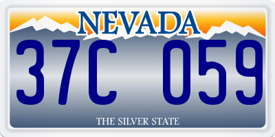 NV license plate 37C059