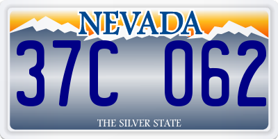 NV license plate 37C062