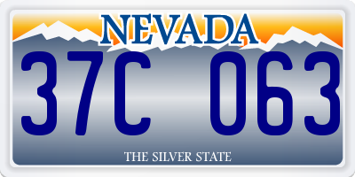 NV license plate 37C063