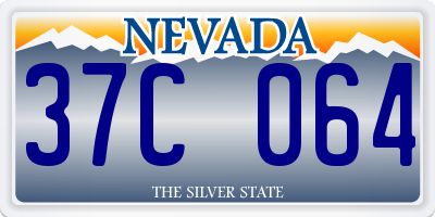 NV license plate 37C064