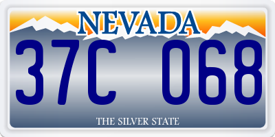 NV license plate 37C068
