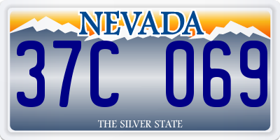 NV license plate 37C069