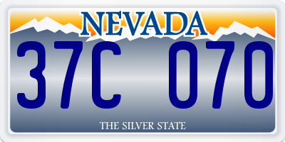 NV license plate 37C070