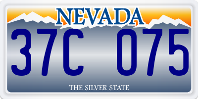 NV license plate 37C075