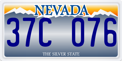 NV license plate 37C076