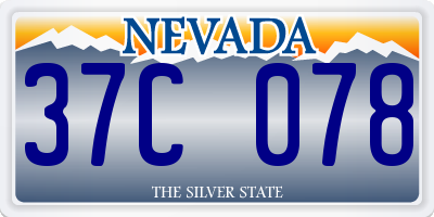 NV license plate 37C078