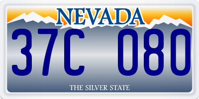 NV license plate 37C080